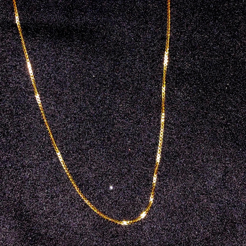 Box chain pure Italian 925 stamped gold tone SALE